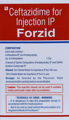 Forzid 1gm Dry Vial Of 1 Powder For Injection