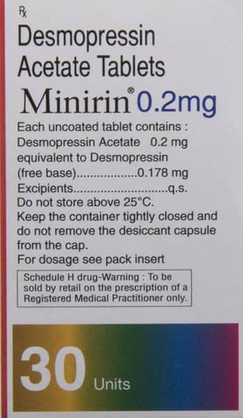 Minirin 0.2mg Bottle Of 30 Tablets
