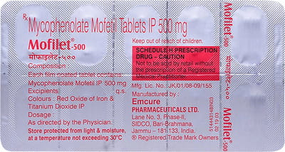 Mofilet 500mg Strip Of 10 Tablets