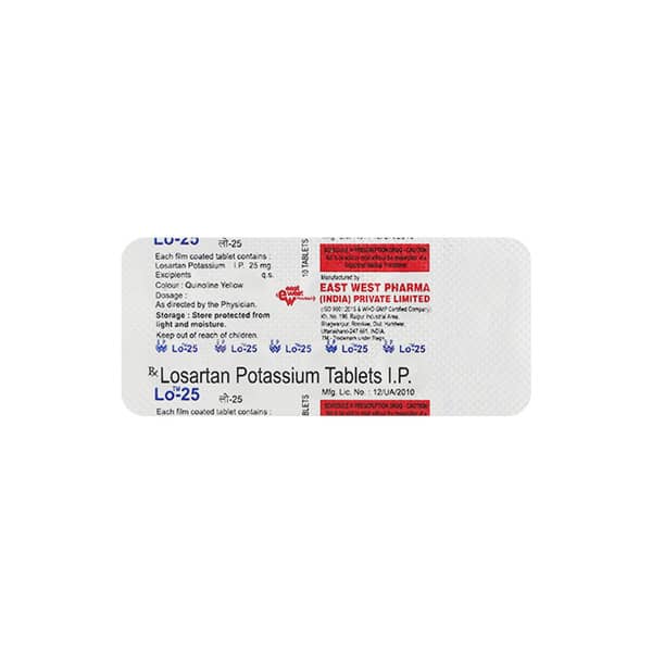 Lo 25mg Strip Of 10 Tablets