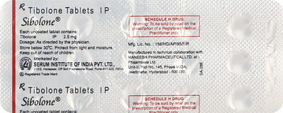 Sibolone 2.5mg Strip Of 15 Tablets