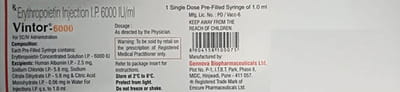 Vintor 6000iu Pre Filled Syringe Of 1ml Solution For Injection