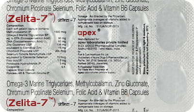 Zelita 7 Strip Of 10 Capsules