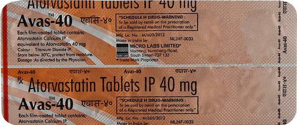 Avas 40mg Strip Of 10 Tablets