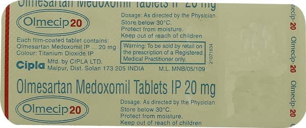 Olmecip 20Mg Strip Of 10 Tablets