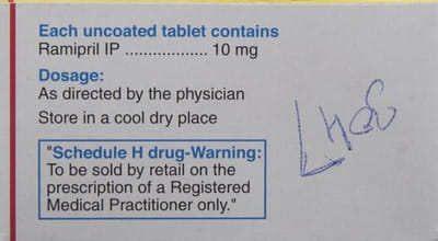 Ramipres 10mg Strip Of 10 Tablets