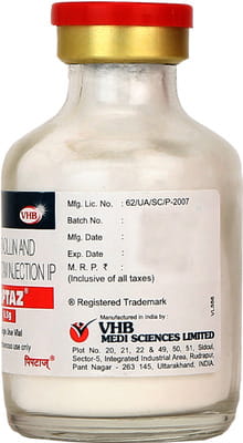 पिपटाज़ 4.5ग्राम इंजेक्शन के लिए 1 पाउडर की ड्राई वायल