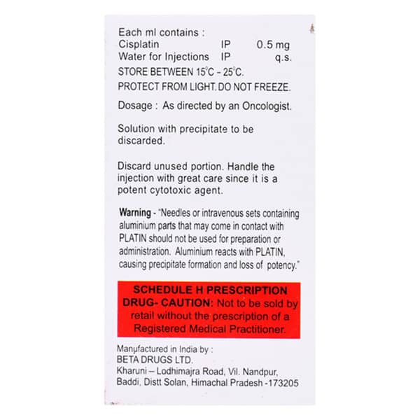 Platin 10mg Vial Of 20ml Solution For Infusion