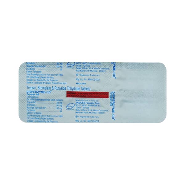 Disperzyme Cd Strip Of 10 Tablets