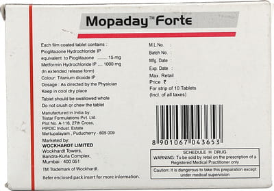 Mopaday Forte Strip Of 10 Tablets