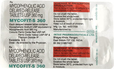 Mycofit S 360mg Strip Of 10 Tablets