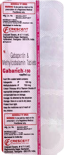 Gabarich 150mg Strip Of 10 Tablets