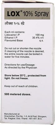 Lox 10% Bottle Of 50ml Spray