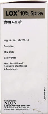 Lox 10% Bottle Of 50ml Spray