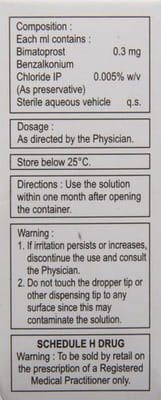 Bimat Bottle Of 3ml Eye Drops