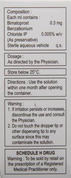 Bimat Bottle Of 3ml Eye Drops