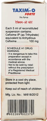 Taxim O Forte Bottle Of 30ml Dry Syrup