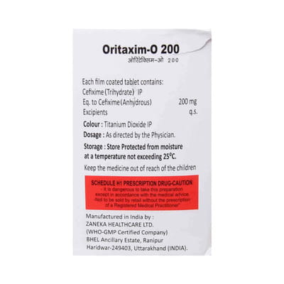 Oritaxim O 200mg Strip Of 10 Tablets