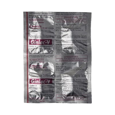 Ginlac V Strip Of 4 Vaginal Tablets