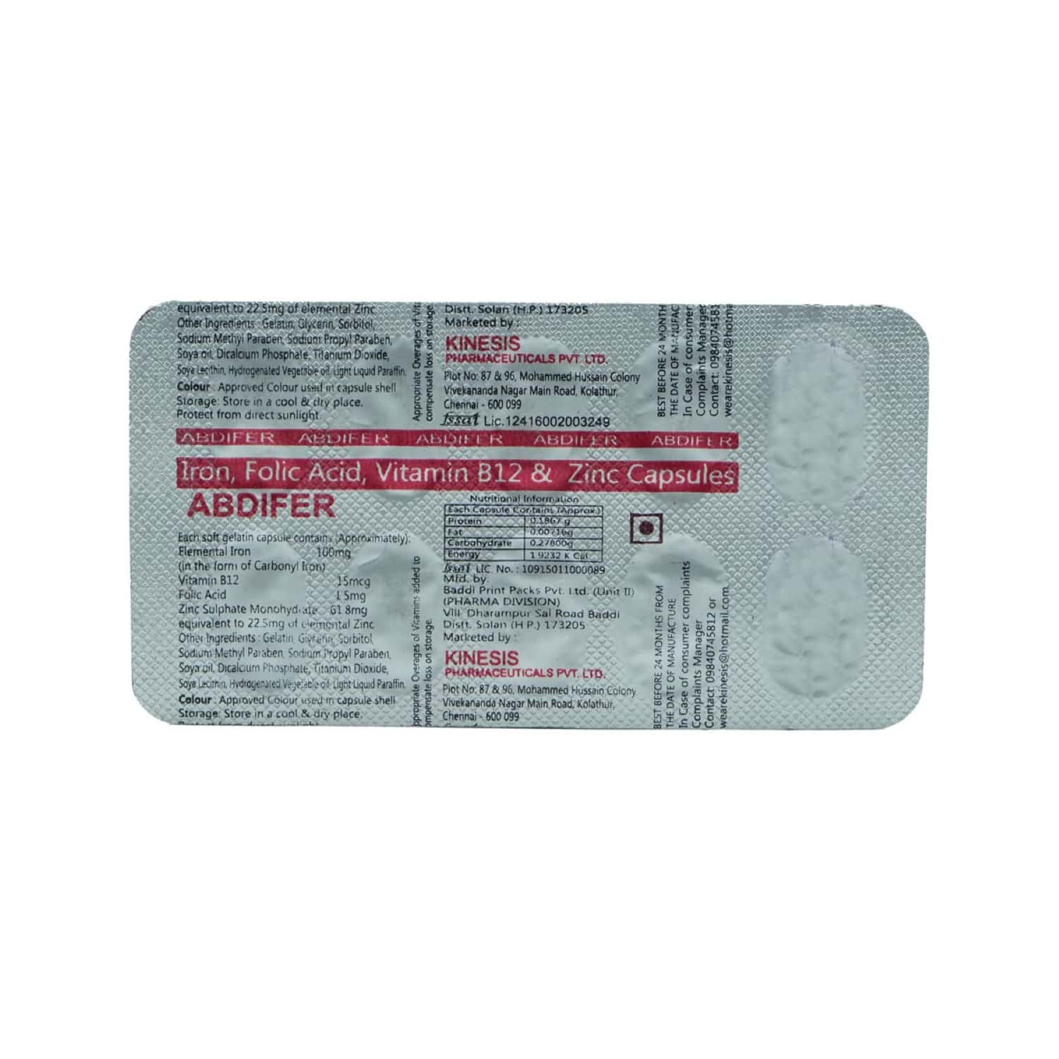 Abdifer Strip Of 10 Capsules: Uses, Side Effects, Price & Dosage ...