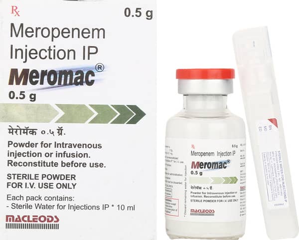 Meromac 0.5gm Dry Vial Of 1 Powder For Injection