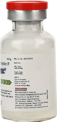 Meromac 0.5gm Dry Vial Of 1 Powder For Injection