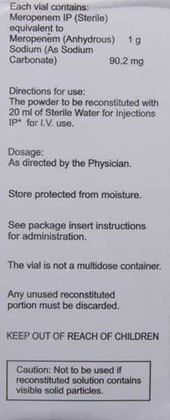 Meromac 1g Powder For Injection