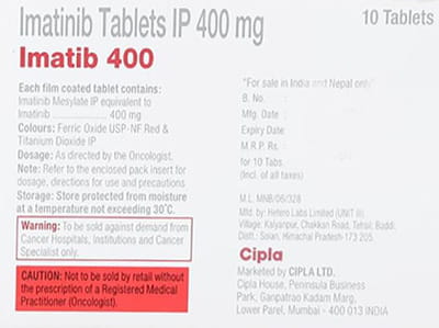Imatib 400mg Strip Of 10 Tablets