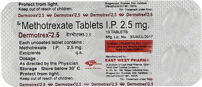 Dermotrex 2.5mg Strip Of 10 Tablets
