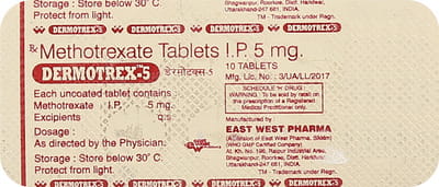 Dermotrex 5mg Strip Of 10 Tablets