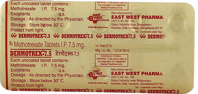 Dermotrex 7.5mg Strip Of 10 Tablets