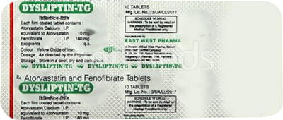 Dysliptin Tg Strip Of 10 Tablets