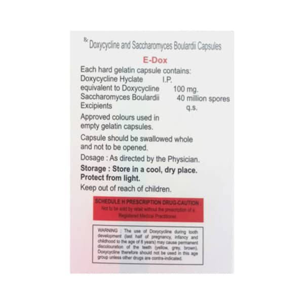 Edox 100mg Strip Of 8 Capsules