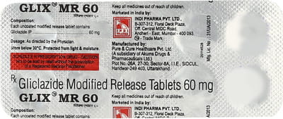 Glix Mr 60mg Strip Of 10 Tablets