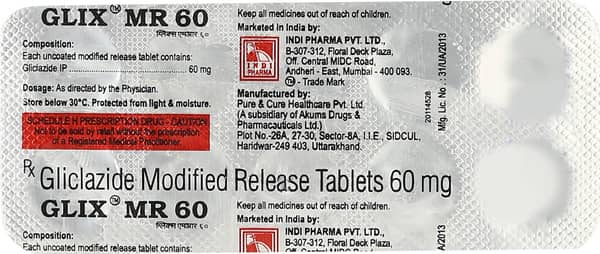 Glix Mr 60Mg Strip Of 10 Tablets