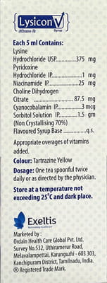 Lysicon V Bottle Of 200ml Syrup
