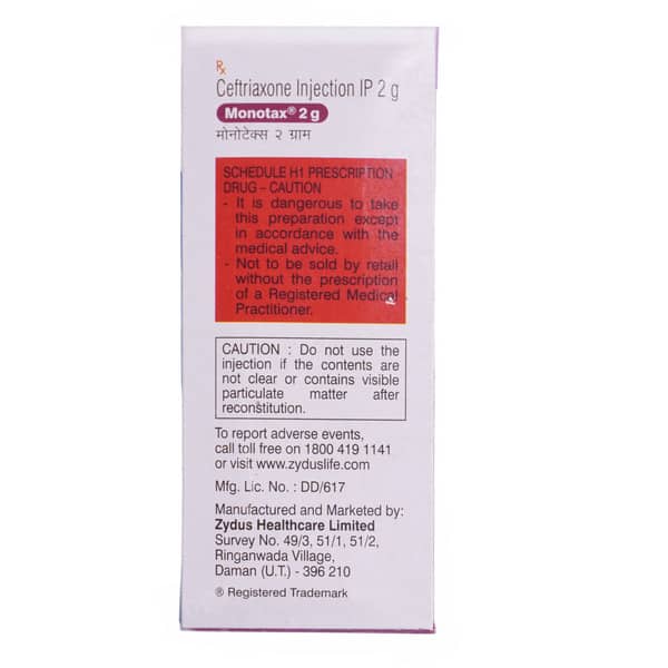Monotax 2Gm Dry Vial Of 1 Powder For Injection