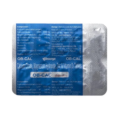 Ob Cal Strip Of 10 Tablets