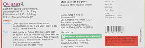 Ovipauz L Strip Of 21 Tablets