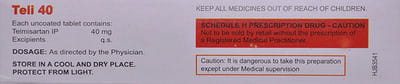 Teli 40mg Strip Of 10 Tablets