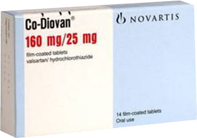Co Diovan 160mg/25mg Strip Of 14 Tablets