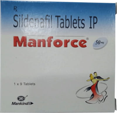 Manforce 50mg Strip Of 9 Tablets
