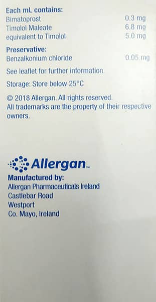 Ganfort Bottle Of 3ml Eye Drops