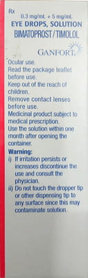 Ganfort Bottle Of 3ml Eye Drops