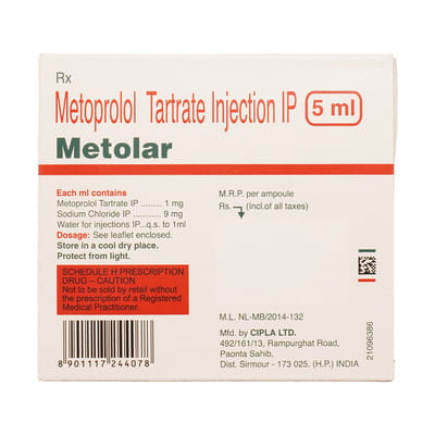 Metolar Ampoule Of 5ml Injection