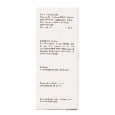 Tazomac 2.25gm Dry Vial Of 1 Powder For Injection
