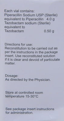 Tazomac 4.5gm Dry Vial Of 1 Powder For Injection