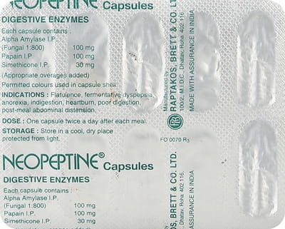 Neopeptine 100mg Strip Of 10 Capsules