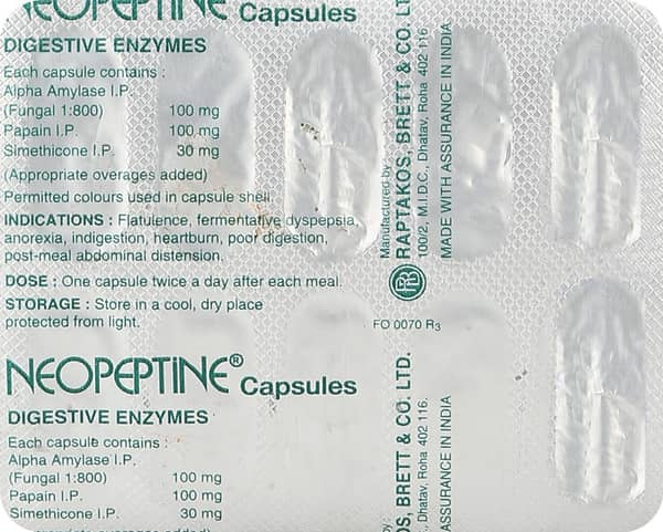 Neopeptine 100mg Strip Of 10 Capsules