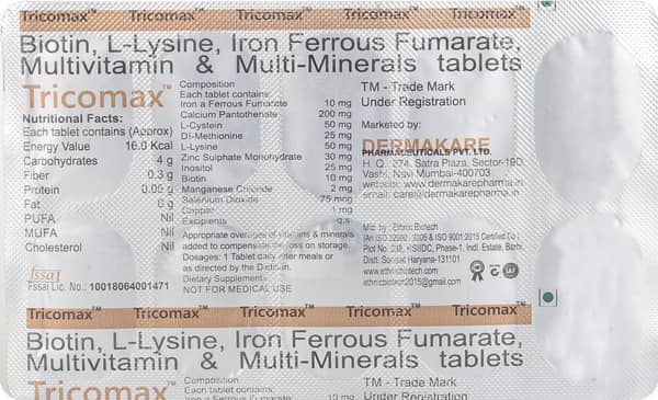Tricomax Strip Of 10 Tablets
